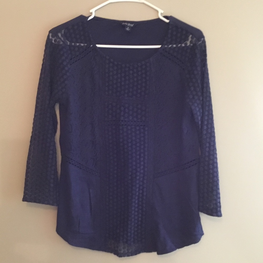 Lucky Brand Blue Top, Size Small